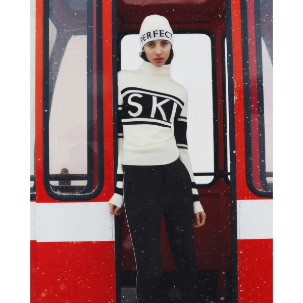 Perfect Moment Schild Merino Wool Sweater in White, view 6 | Sweaters | Coveti