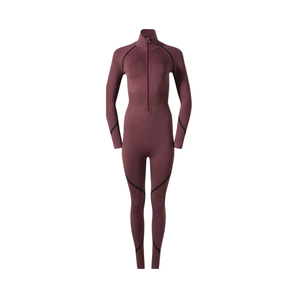 Perfect Moment Seamless Base Layer Jumpsuit in Burgundy | Jumpsuit | Coveti