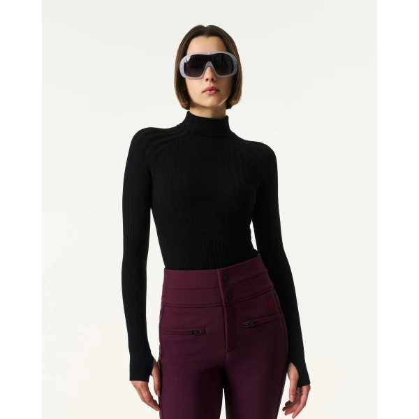 Perfect Moment Seamless Bodysuit in Black, view 3 | Bodysuit | Coveti