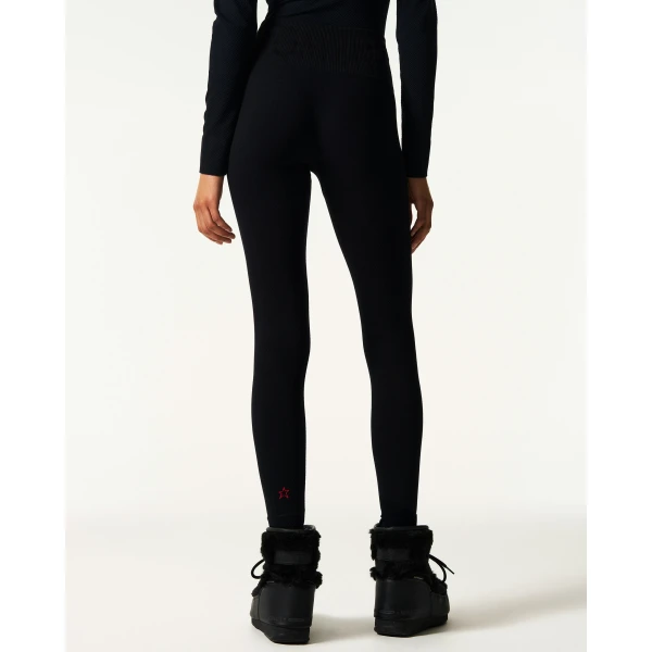 Perfect Moment Seamless Thermal Legging in Black, view 4 | Leggings | Coveti