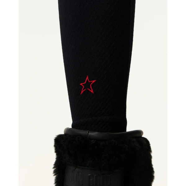 Perfect Moment Seamless Thermal Legging in Black, view 5 | Leggings | Coveti