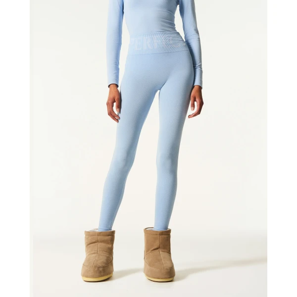 Perfect Moment Seamless Thermal Legging in Bluebird Blue, view 3 | Leggings | Coveti