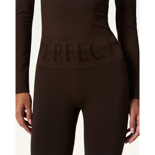 Perfect Moment Seamless Thermal Legging in Brown, view 5 | Leggings | Coveti