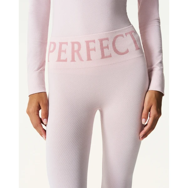 Perfect Moment Seamless Thermal Legging in Oyster Pink, view 4 | Leggings | Coveti