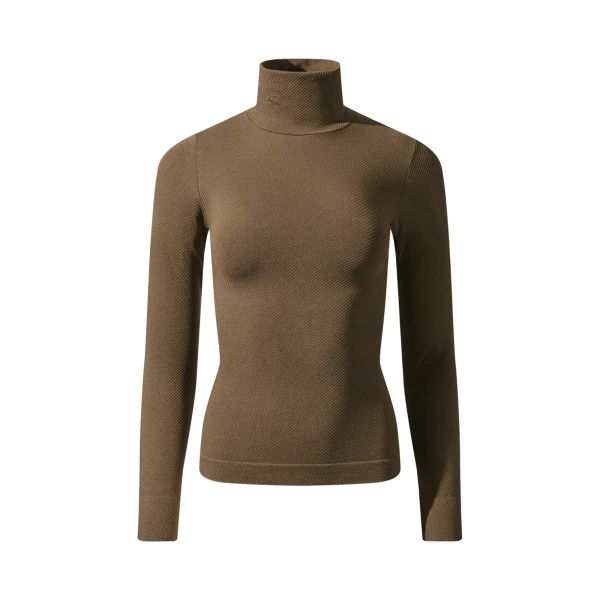 Perfect Moment Seamless Thermal Top in Brown | Long Sleeve | Coveti