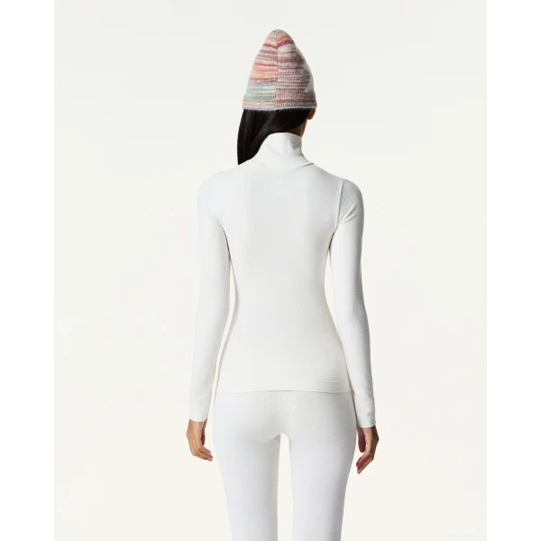 Perfect Moment Seamless Thermal Top in Snow White, view 5 | Long Sleeve | Coveti