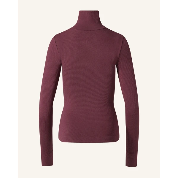 Perfect Moment Seamless Thermal Top in Wine, view 5 | Long Sleeve | Coveti