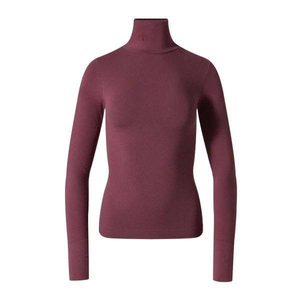 Perfect Moment Seamless Thermal Top in Wine | Long Sleeve | Coveti