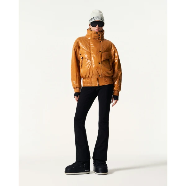 Perfect Moment Solaris Ski Jacket in Toffee, view 2 | Jackets | Coveti