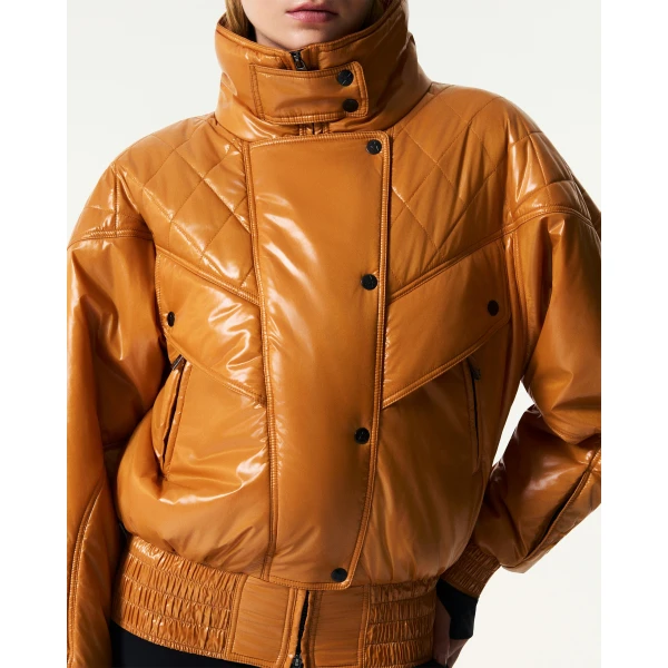 Perfect Moment Solaris Ski Jacket in Toffee, view 6 | Jackets | Coveti