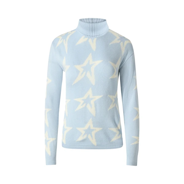 Perfect Moment Star Dust Merino Wool Sweater in Cloud Blue | Sweaters | Coveti