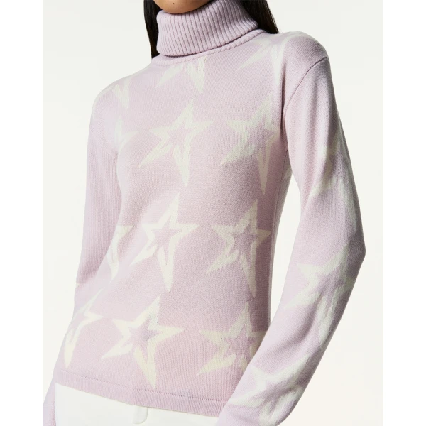 Perfect Moment Star Dust Merino Wool Sweater in Oyster Pink, view 4 | Sweaters | Coveti