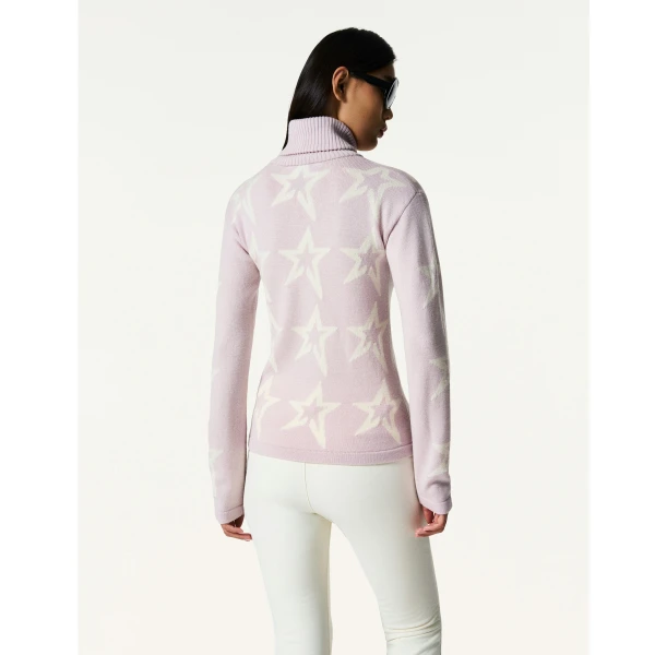 Perfect Moment Star Dust Merino Wool Sweater in Oyster Pink, view 5 | Sweaters | Coveti