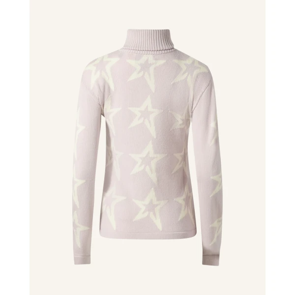 Perfect Moment Star Dust Merino Wool Sweater in Oyster Pink, view 6 | Sweaters | Coveti