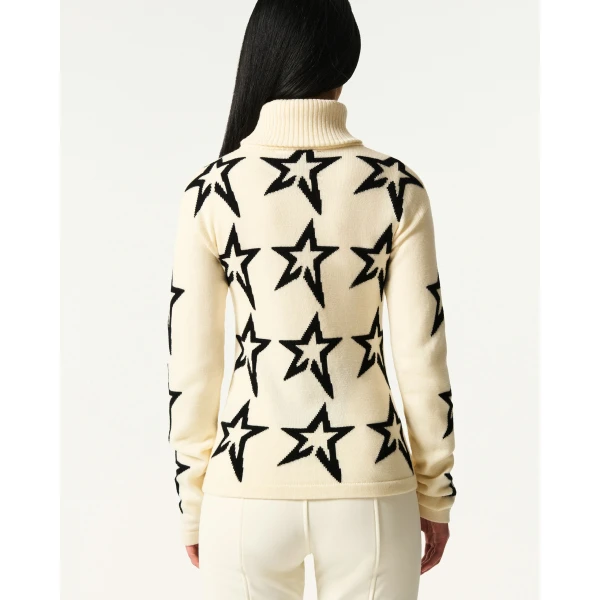 Perfect Moment Star Dust Merino Wool Sweater in White, view 5 | Sweaters | Coveti