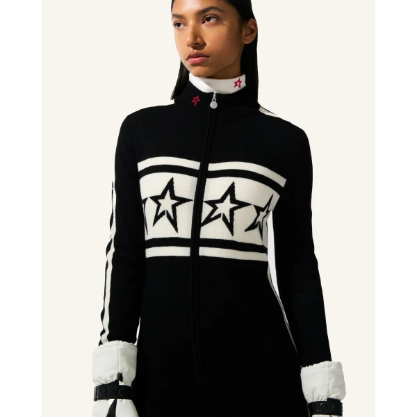 Perfect Moment Star Merino Wool Jumpsuit in Black, view 5 | Jumpsuit | Coveti