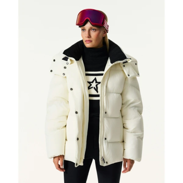 Perfect Moment Supernova Down Parka Jacket in Snow White, view 3 | Jackets | Coveti