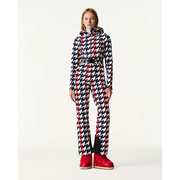 Perfect Moment Tignes Ski Suit in Houndstooth, view 2 | Jumpsuit | Coveti