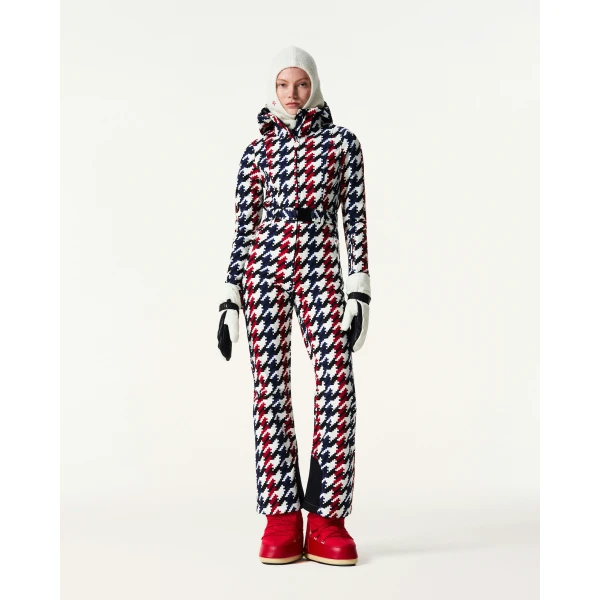 Perfect Moment Tignes Ski Suit in Houndstooth, view 3 | Jumpsuit | Coveti