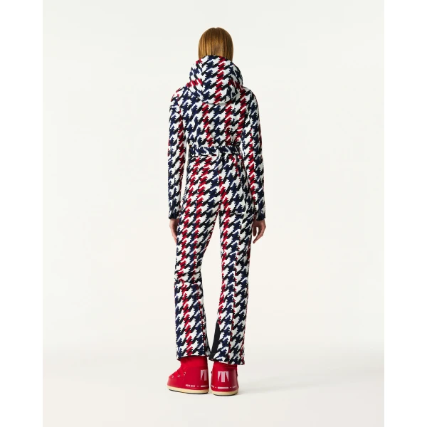 Perfect Moment Tignes Ski Suit in Houndstooth, view 4 | Jumpsuit | Coveti