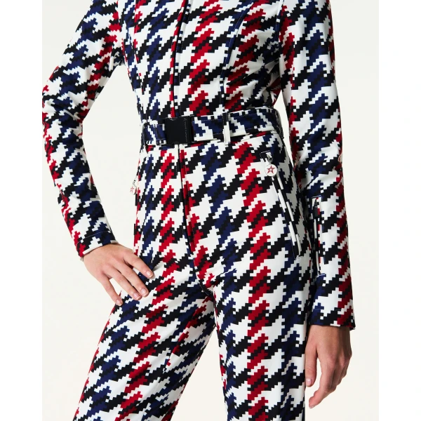 Perfect Moment Tignes Ski Suit in Houndstooth, view 6 | Jumpsuit | Coveti