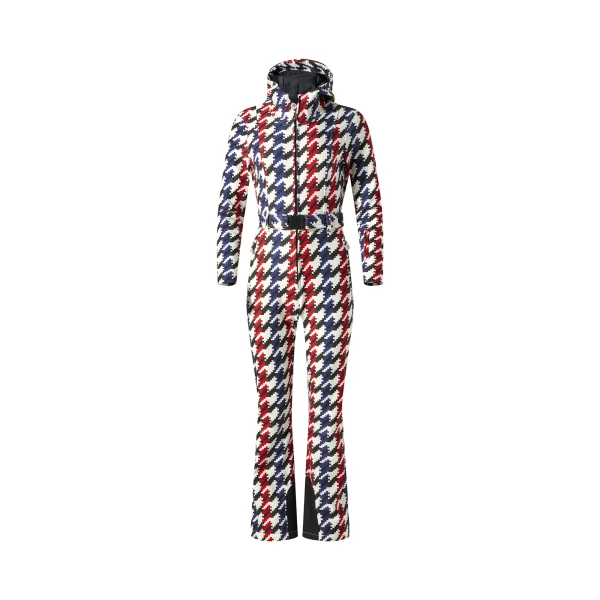 Perfect Moment Tignes Ski Suit in Houndstooth | Jumpsuit | Coveti