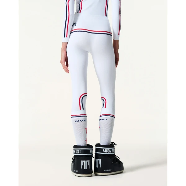 Perfect Moment UYN x Perfect Moment Ski Team Legging in White, view 4 | Leggings | Coveti