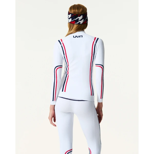 Perfect Moment UYN x Perfect Moment Ski Team Top in White, view 4 | Long Sleeve | Coveti