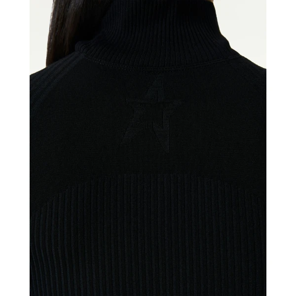 Perfect Moment Wool Blend Base Layer Bodysuit in Black, view 6 | Bodysuit | Coveti