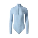 Perfect Moment Wool Blend Base Layer Bodysuit in Cloud Blue | Bodysuit | Coveti
