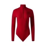 Perfect Moment Wool Blend Base Layer Bodysuit in Red | Bodysuit | Coveti