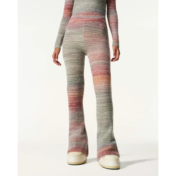 Perfect Moment Wool Pastel Knit Pant in Pastel Stripe, view 2 | Pants | Coveti