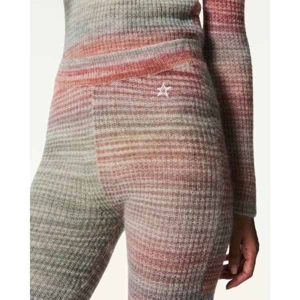 Perfect Moment Wool Pastel Knit Pant in Pastel Stripe, view 3 | Pants | Coveti