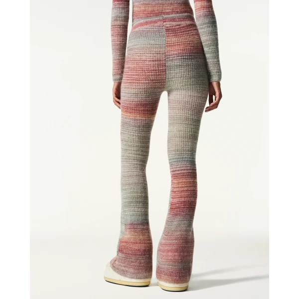Perfect Moment Wool Pastel Knit Pant in Pastel Stripe, view 4 | Pants | Coveti