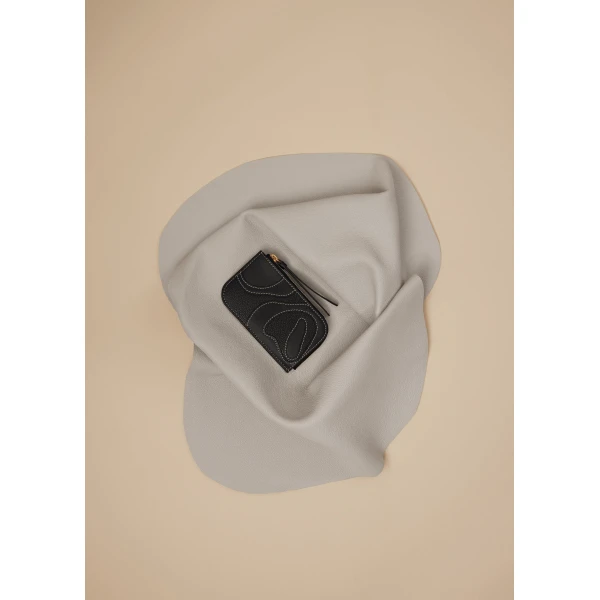Polène Atla Card Holder in Duo Black, view 4 | Wallets & Purses | Coveti