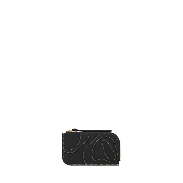 Polène Atla Card Holder in Duo Black | Wallets & Purses | Coveti