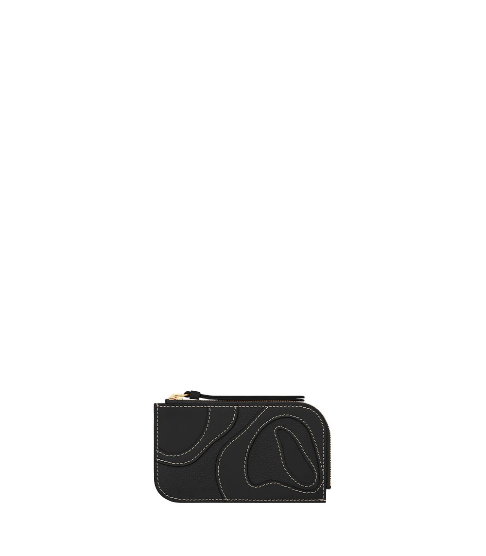 Polène Atla Card Holder in Duo Black Polène Atla Card Holder in Duo Black | Wallets & Purses | Coveti