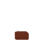 Polène Atla Card Holder in Duo Cognac | Wallets & Purses | Coveti