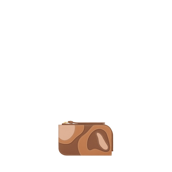 Polène Atla Card Holder in Trio Camel | Wallets & Purses | Coveti