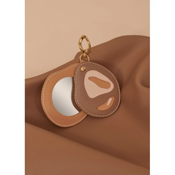 Polène Atla Mirror in Trio Camel, view 2 | Accessories | Coveti
