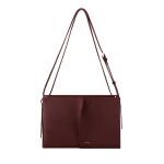 Polène Boky in Textured Black Cherry Bag | Shoulder & Crossbody Bags | Coveti