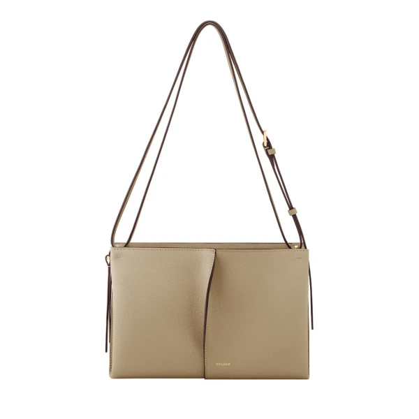 Polène Boky in Textured Desert Bag | Shoulder & Crossbody Bags | Coveti