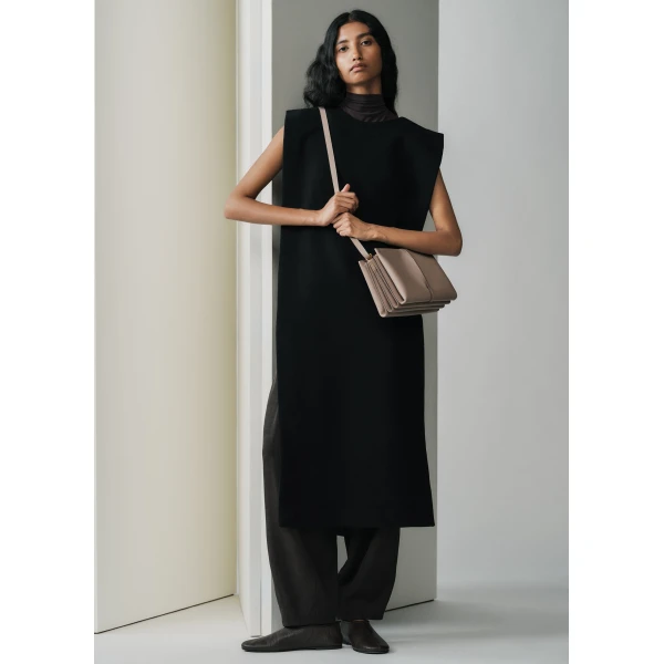 Polène Boky in Textured Taupe Bag, view 2 | Shoulder & Crossbody Bags | Coveti