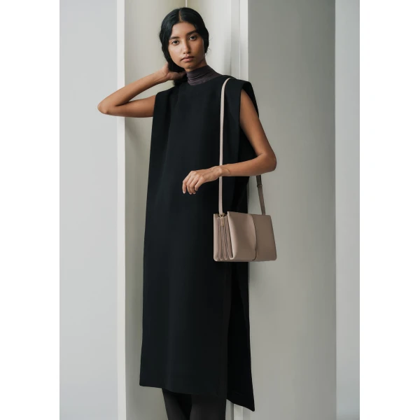 Polène Boky in Textured Taupe Bag, view 3 | Shoulder & Crossbody Bags | Coveti