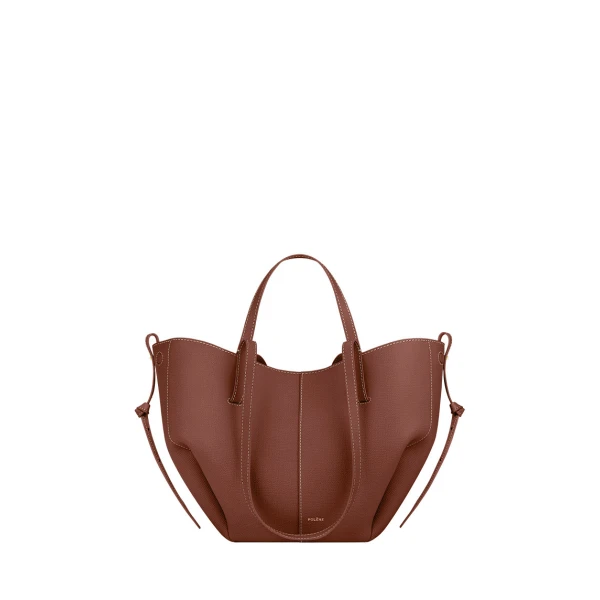 Cyme Mini in Textured Cognac Bag