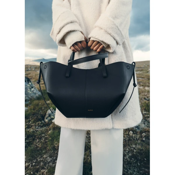 Polène Cyme Mini in Textured Deep Blue Bag, view 2 | Mini Bags | Coveti