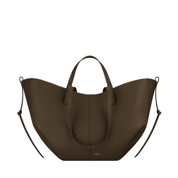 Polène Cyme in Textured Candied Chestnut Bag | Totes & Top-Handle Bags | Coveti