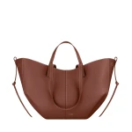 Polène Cyme in Textured Cognac Bag | Totes & Top-Handle Bags | Coveti