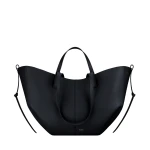 Polène Cyme in Textured Deep Blue Bag | Totes & Top-Handle Bags | Coveti