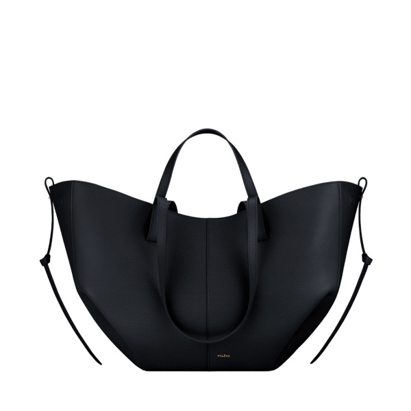 Polène Cyme in Textured Deep Blue Bag | Totes & Top-Handle Bags | Coveti